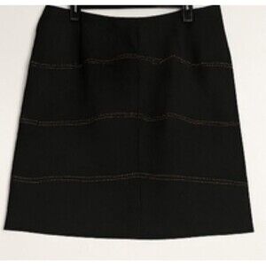 Grace Dane Lewis Womens Black Pencil Skirt with Stitch‎ Detail  Size 16